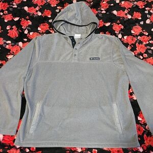 Columbia Men's Gray Hooded Sweatshirt Sz. XL